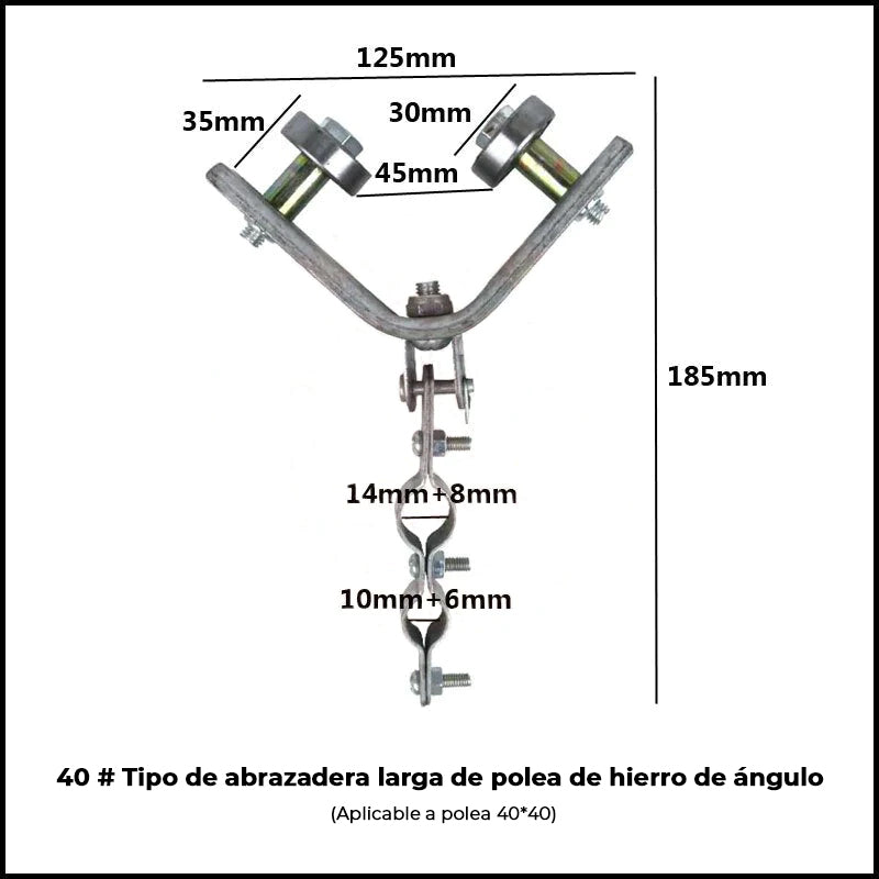 Polea angular de hierro