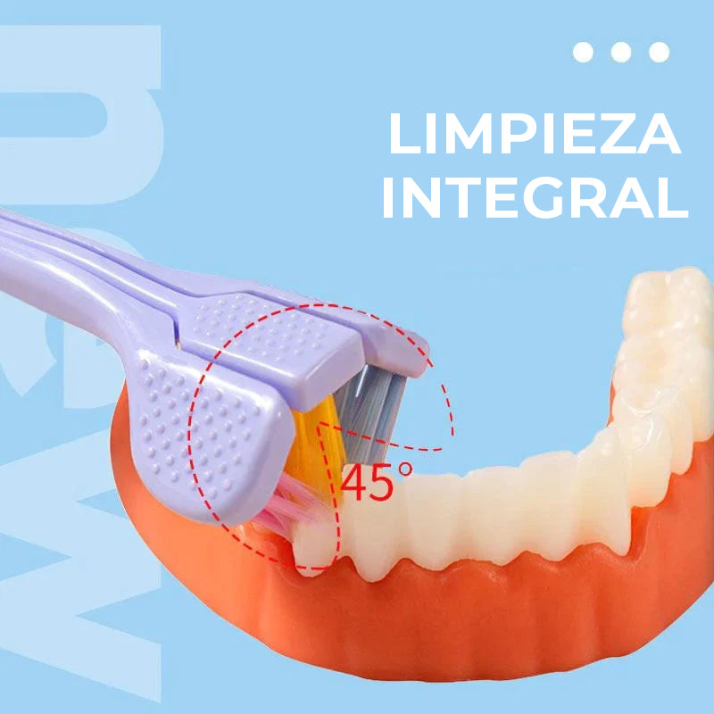 Cepillo de dientes de tres caras