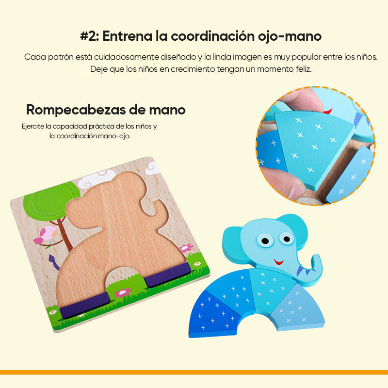 Rompecabezas de animales 3D