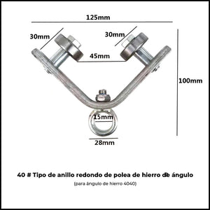 Polea angular de hierro