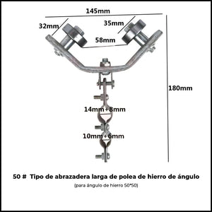 Polea angular de hierro