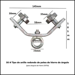 Polea angular de hierro