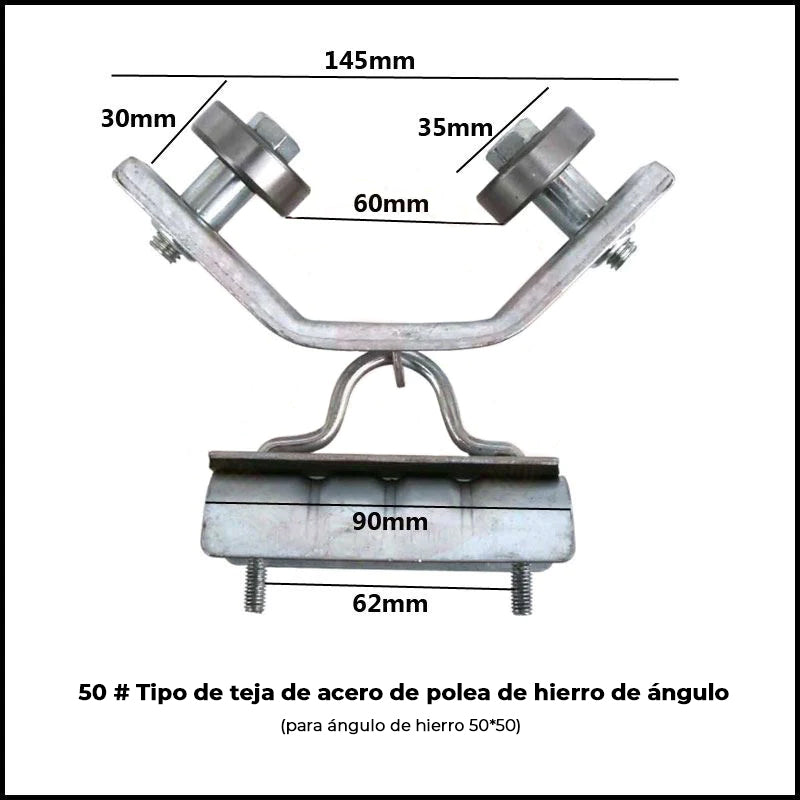 Polea angular de hierro