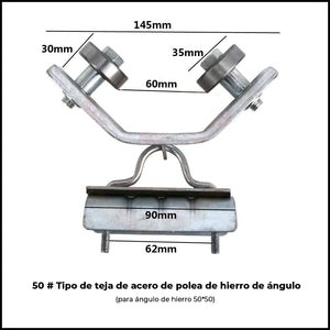 Polea angular de hierro