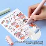 Cargar imagen en el visor de la galería, Mini tijeras plegables para bolígrafos Navaja para niños
