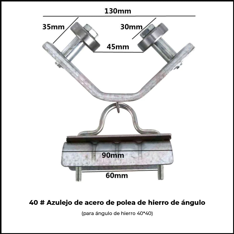 Polea angular de hierro