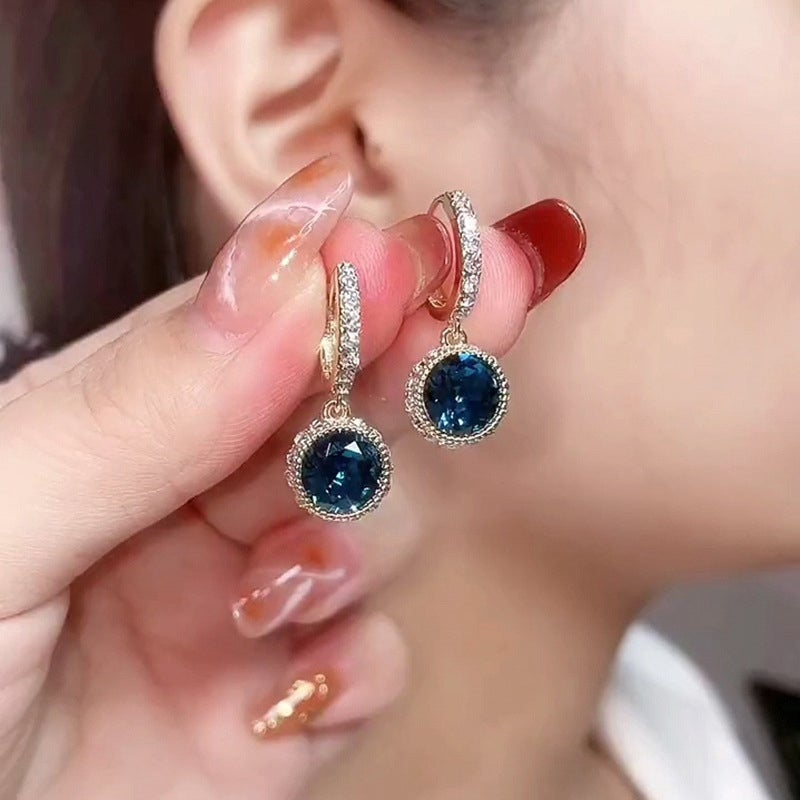 Pendientes Cristal Azul