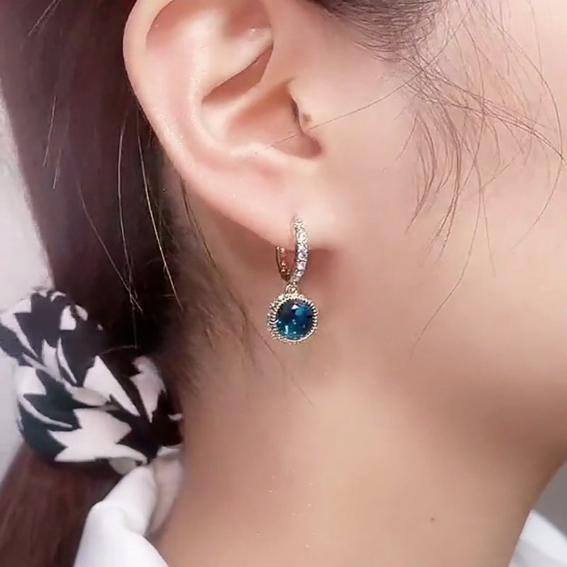 Pendientes Cristal Azul