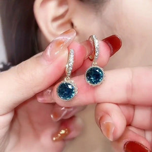 Pendientes Cristal Azul