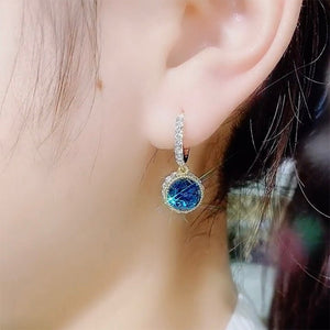 Pendientes Cristal Azul