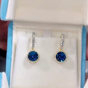 Pendientes Cristal Azul