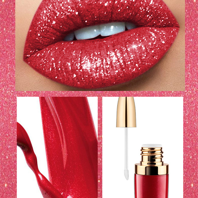 Lápiz labial de diamante exquisito y brillante