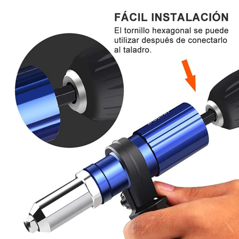 Adaptador para taladro remachadora