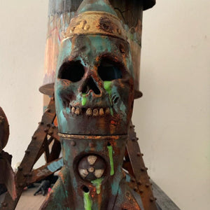 Adorno de bomba de calavera de resina