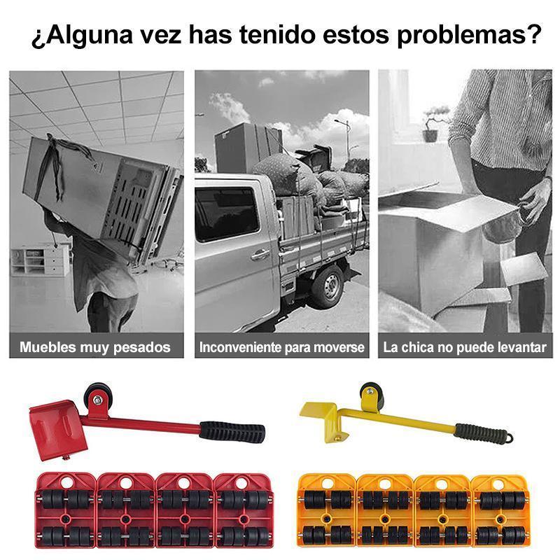 Juego de herramientas para levantar y mover muebles pesados