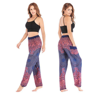 Pantalones de harén de mujer mandala geométricos