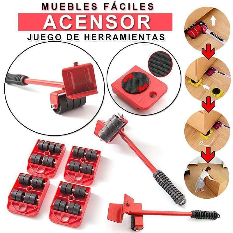 Juego de herramientas para levantar y mover muebles pesados