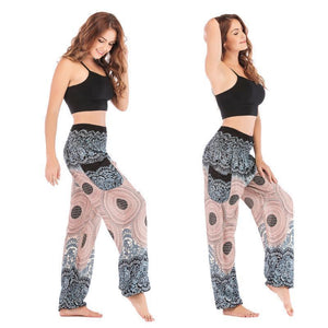 Pantalones de harén de mujer mandala geométricos