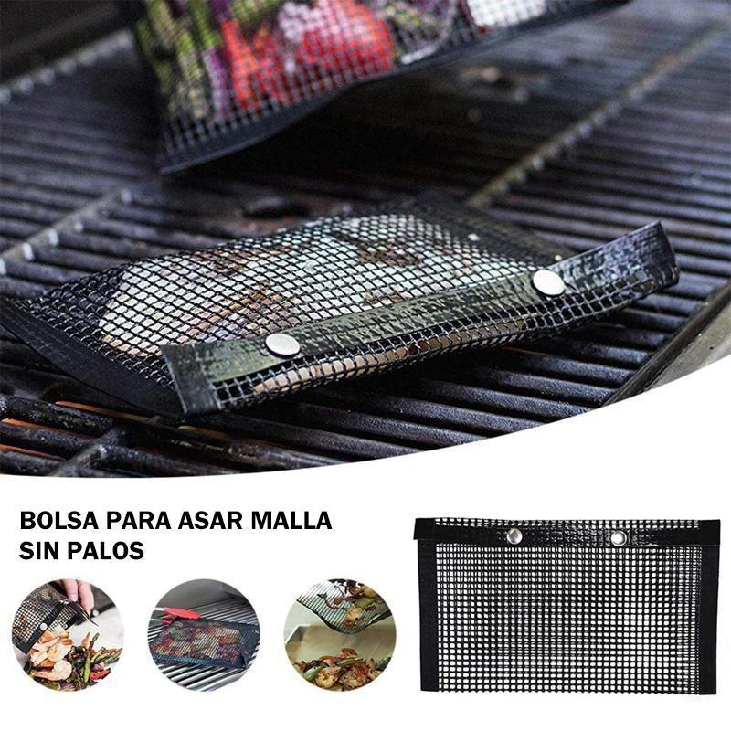 Bolsas de rejilla antiadherentes de malla para barbacoa reutilizables