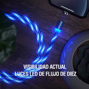 3 EN 1 LED CABLE DE CARGA USB MAGNETICO