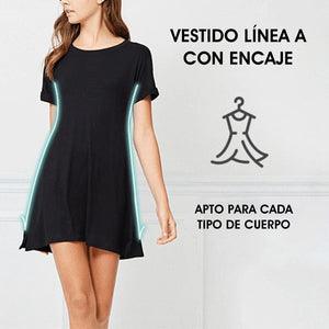 Vestido de manga corta de viaje de verano