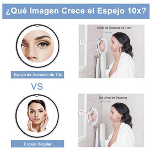 Espejo De Aumento Con Luz Adecuada Para Maquillaje Con Alta Precisión