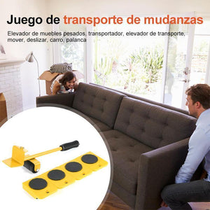 Juego de herramientas para levantar y mover muebles pesados