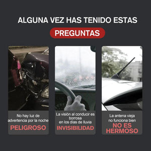 Aleta de tiburón Luz de advertencia solar para automóvil