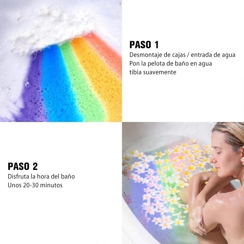 Bomb Sal de baño de baño arcoiris