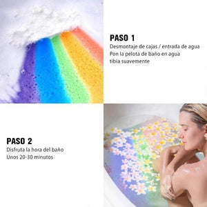 Bomb Sal de baño de baño arcoiris