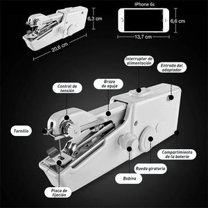 Mini máquina de coser portátil de mano