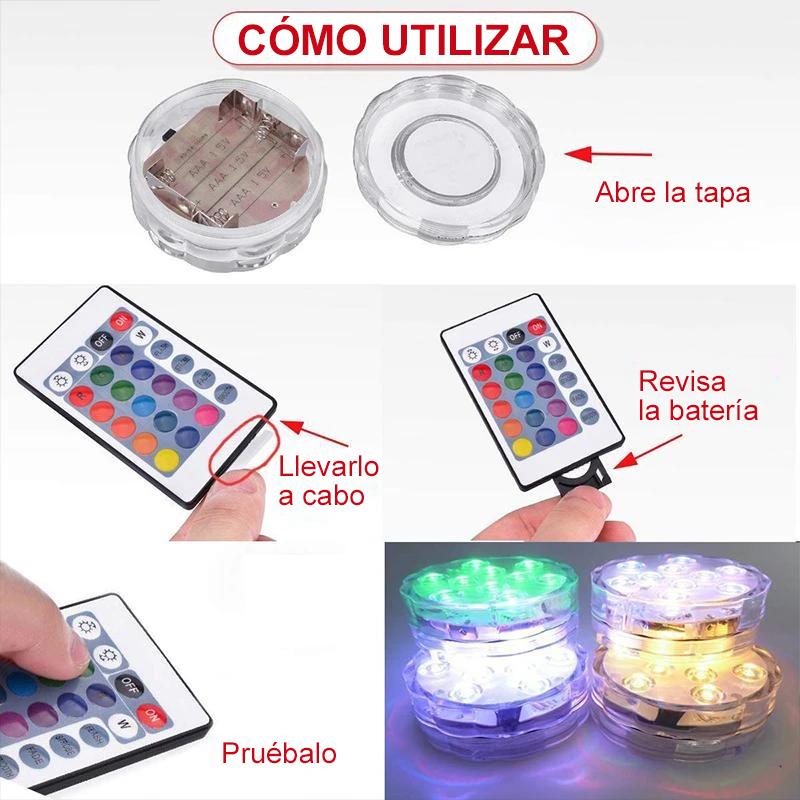 Luces LED sumergibles para piscinas