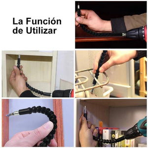 Extensión de broca flexible con soporte de broca de tornillo