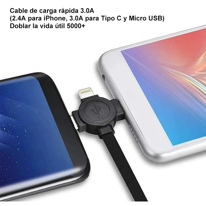 Soporte para teléfono con cable de datos 4 en 1