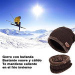 Cargar imagen en el visor de la galería, Gorro cálido con bufanda
