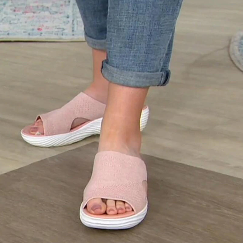 Sandalias de malla suave y cómoda de verano para mujer