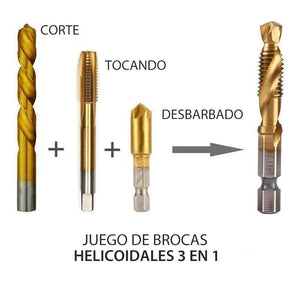 JUEGO DE BROCAS DE PERFORACIÓN DE HILO MÉTRICO DE 6 PIEZAS