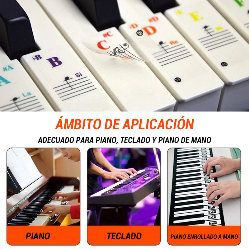 Pegatina de teclas de piano