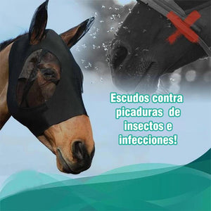 Máscara equina de malla anti-mosca