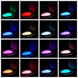 16-Color Luz Nocturna del Inodoro - LED Sensor de Movimiento Automático para Baño