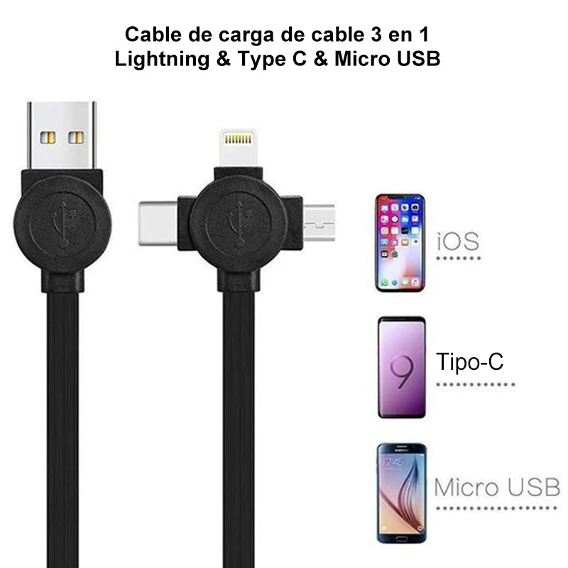 Soporte para teléfono con cable de datos 4 en 1