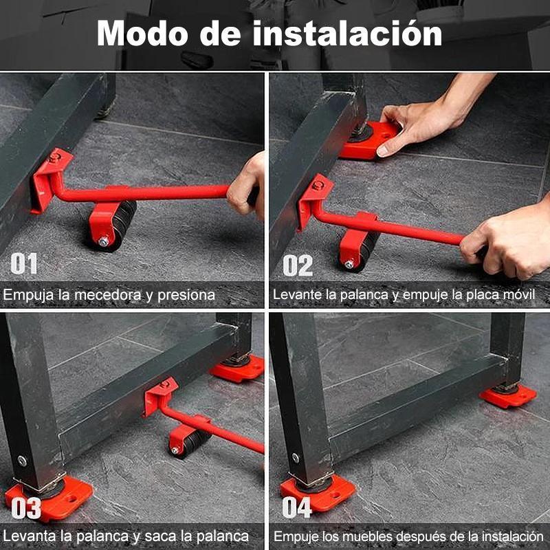 Juego de herramientas para levantar y mover muebles pesados