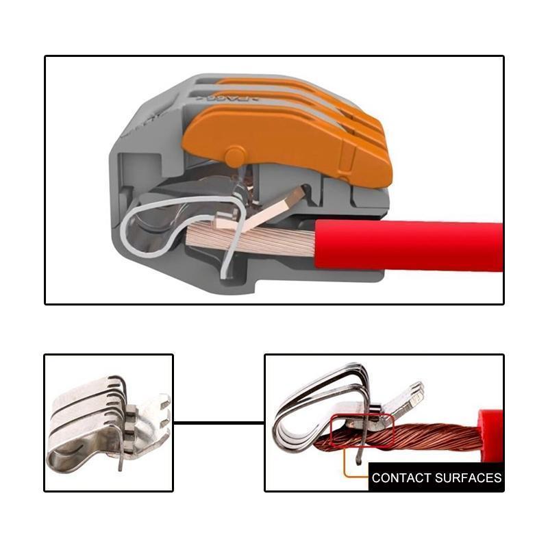 Bloque de terminales de conector de cable universal para cableado rápido (10 Piezas)