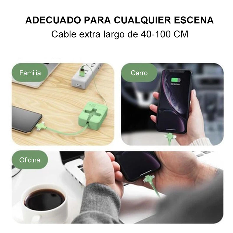 Soporte para teléfono con cable de datos 4 en 1