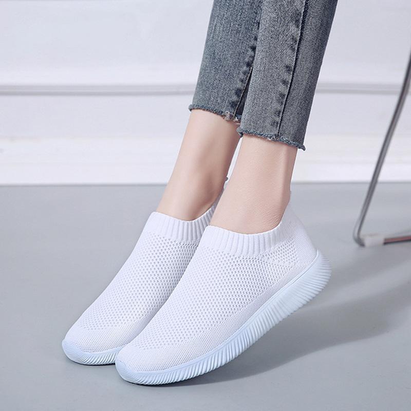 Zapatos redondos Flying knit sneakers