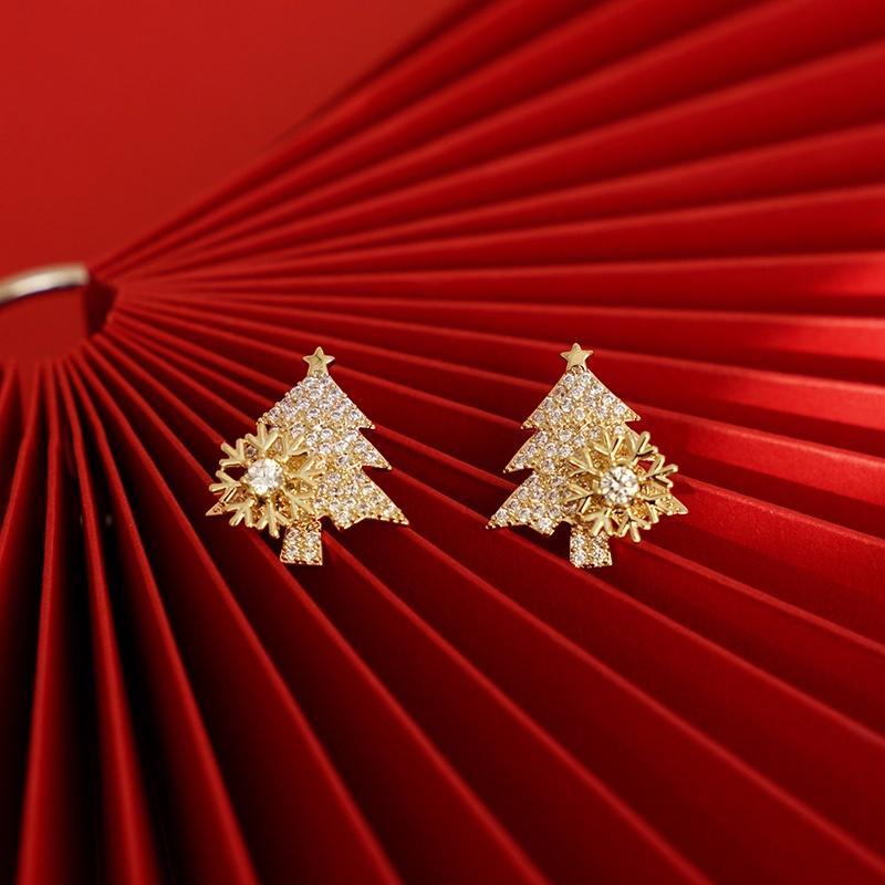 🎄VENTA ANTICIPADA DE NAVIDAD🎄 Pendientes de árbol de Navidad giratorios