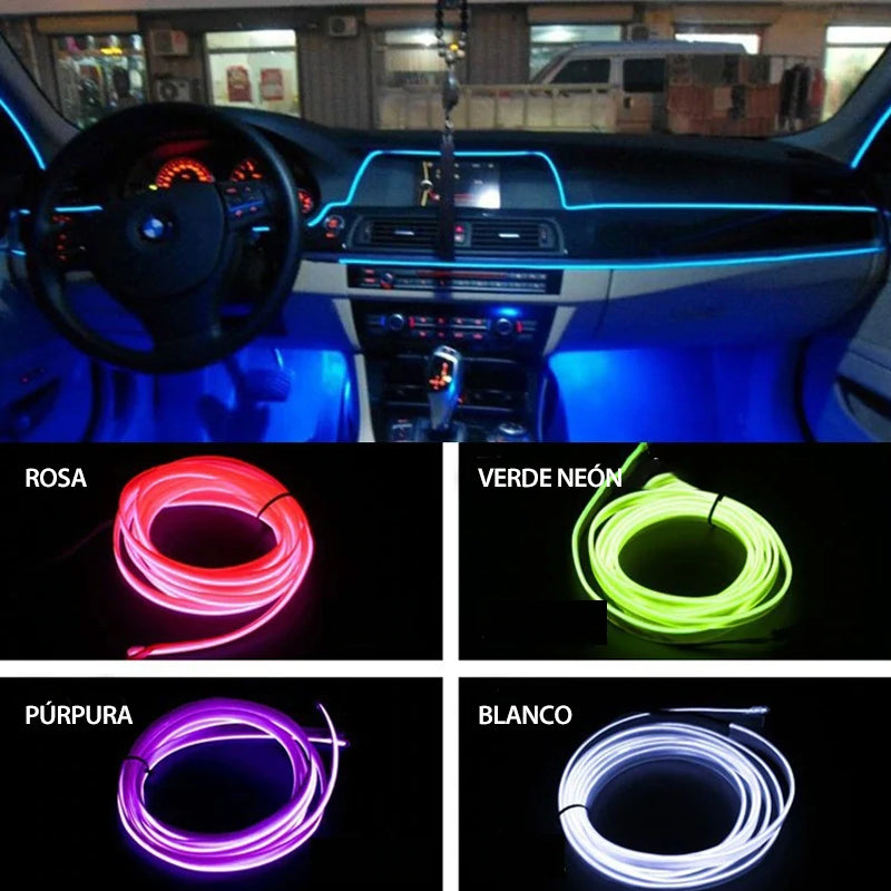 Luz ambiental LED 4 en 1 para automóviles