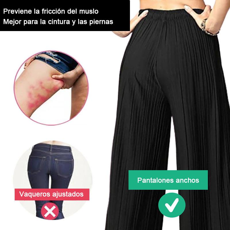 Pantalones De Pierna Ancha De Seda Para Mujer