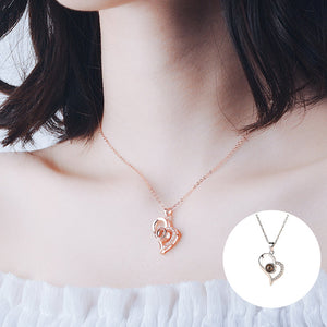 Set de regalo con collar I Love You Roses Bloom en 100 idiomas